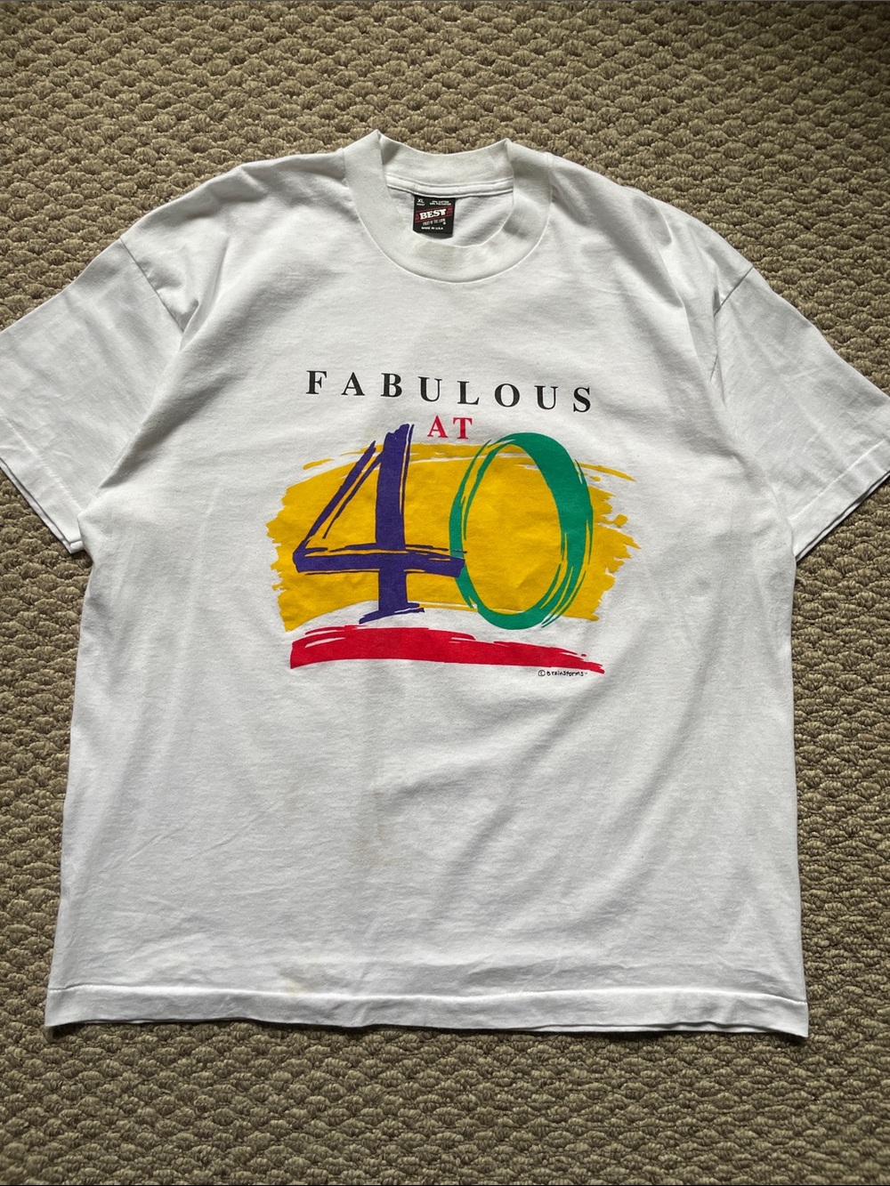 Vintage single stitch fabulous at 40 t shirt